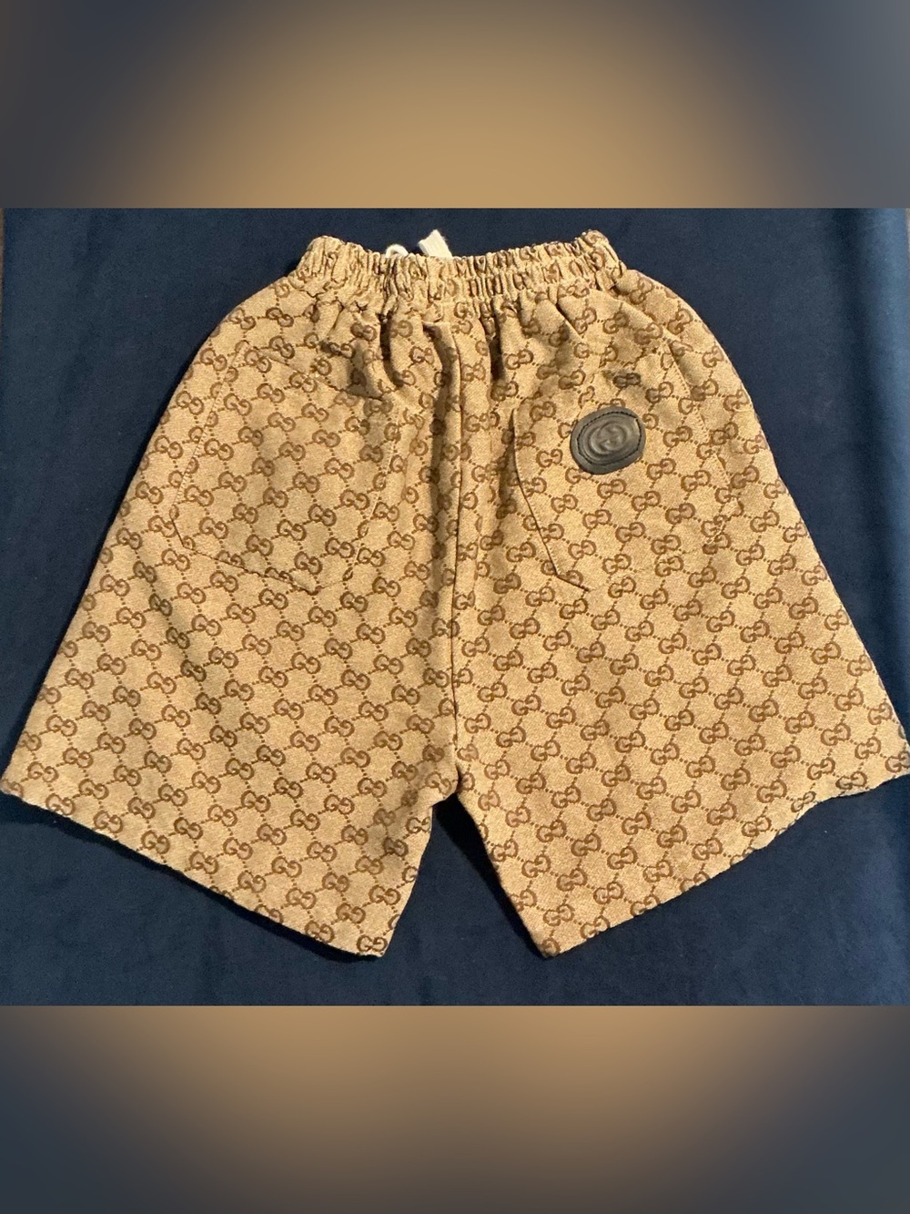 Gucci Beige GG Logo Kids  Athletic Shorts NWOT